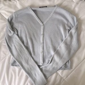 Brandy Melville Blue Button Up Sweater